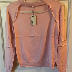 Cut out sweater in pink, size medium/large